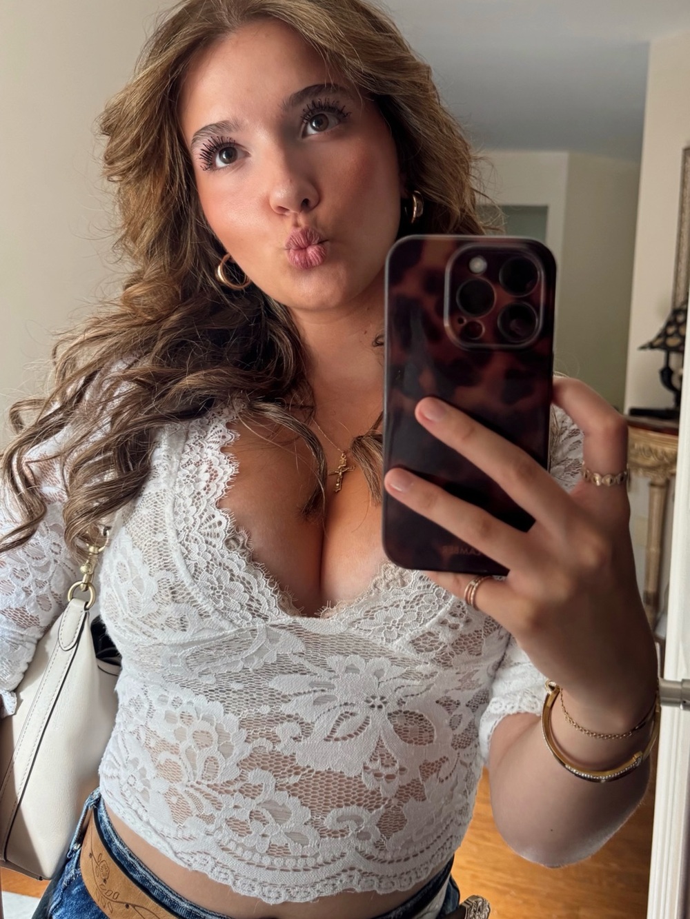 White lace top